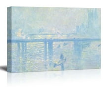 wall26 Claude Monet - Charing Cross Bridge - Impressionist Modern Art - Canvas Art Home Art - 32x48 inches
