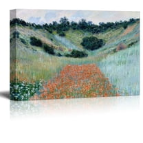 wall26 - Claude Monet - Poppy Field in a Hollow Near Giverny - Impressionist Modern Art - Canvas Art Home Art - 24x36 inches