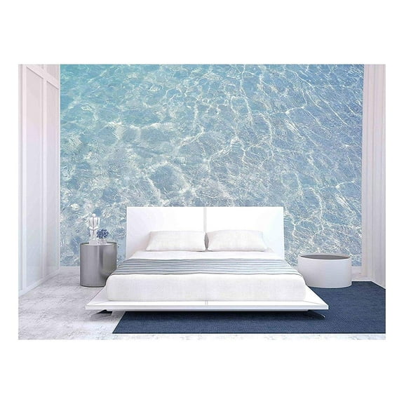 wall26 - Clear Blue Ripple Aqua Texture - Removable Wall Mural | Self-Adhesive Large Wallpaper - 66x96 inches