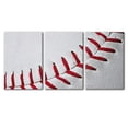thumbnail image 1 of wall26 - Close Up of Baseball Seams - Canvas Art Wall Art - 16"x24"x3 Panels, 1 of 4