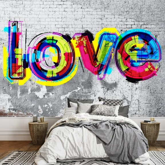 wall26 - Colorful Graffiti - Large Wall Mural, Removable Peel and Stick Wallpaper, Home Decor - 100x144 inches