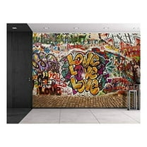 wall26 - Colorful Graffiti - Large Wall Mural, Removable Peel and Stick Wallpaper, Home Decor - 66x96 inches