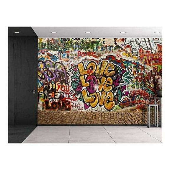 wall26 - Colorful Graffiti - Large Wall Mural, Removable Peel and Stick Wallpaper, Home Decor - 66x96 inches