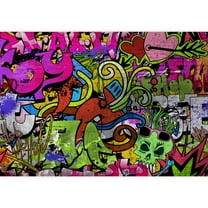 wall26 - Colorful Graffiti - Large Wall Mural, Removable Peel and Stick Wallpaper, Home Decor - 66x96 inches