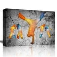 thumbnail image 1 of wall26 - Colorful Hip Hop Dancers on a Grunge Background - Canvas Art Home Art - 16x24 inches, 1 of 4