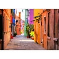 thumbnail image 1 of wall26 - Colorful Street in Burano, Near Venice, Italy - Removable Wall Mural | Self-Adhesive Large Wallpaper - 66x96 inches, 1 of 6