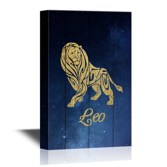 wall26 - Constellation Canvas Wall Art - Leo - Gallery Wrap Modern Home Art | Ready to Hang - 32x48 inches