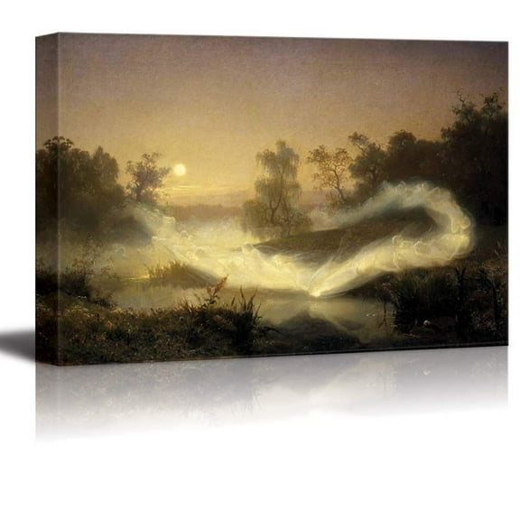 wall26 - Dancing Fairies by August Malmstrom - Canvas Print Wall Art Famous Painting Reproduction - 16" x 24"