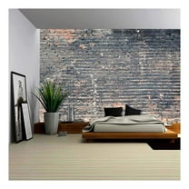 wall26 - Dark Brick Background - Removable Wall Mural | Self-Adhesive Large Wallpaper - 100x144 inches