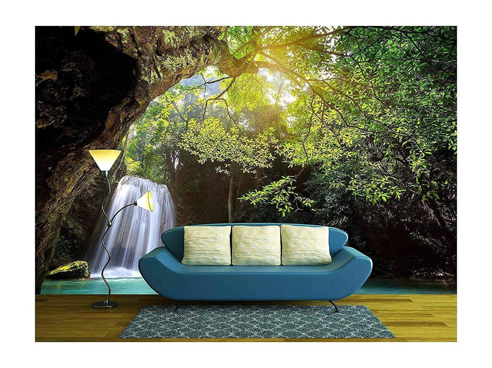 wall26 - Deep Forest Waterfall in Kanchanaburi, Thailand - Removable ...