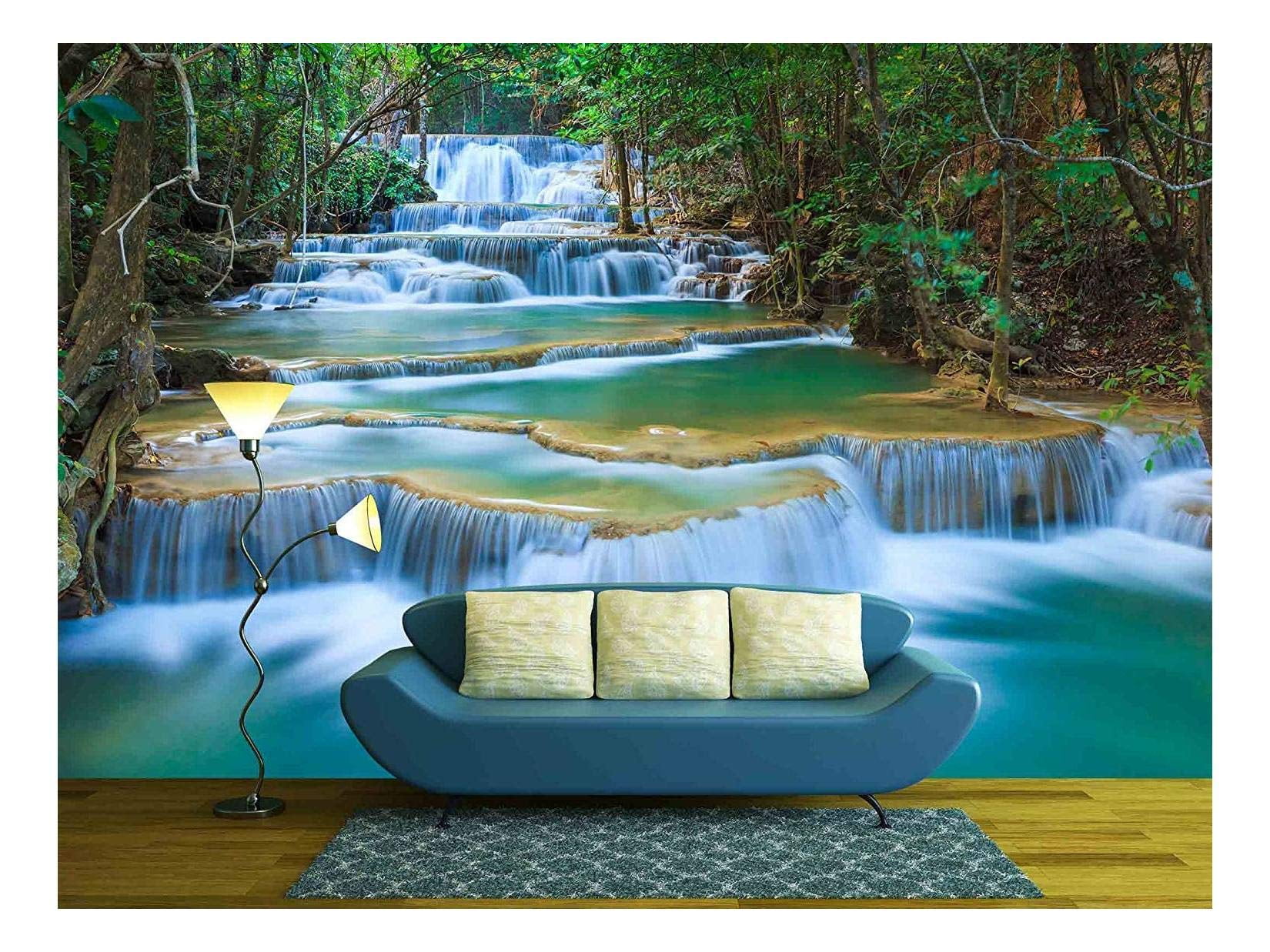 wall26 - Deep Forest Waterfall in Kanchanaburi, Thailand - Removable ...