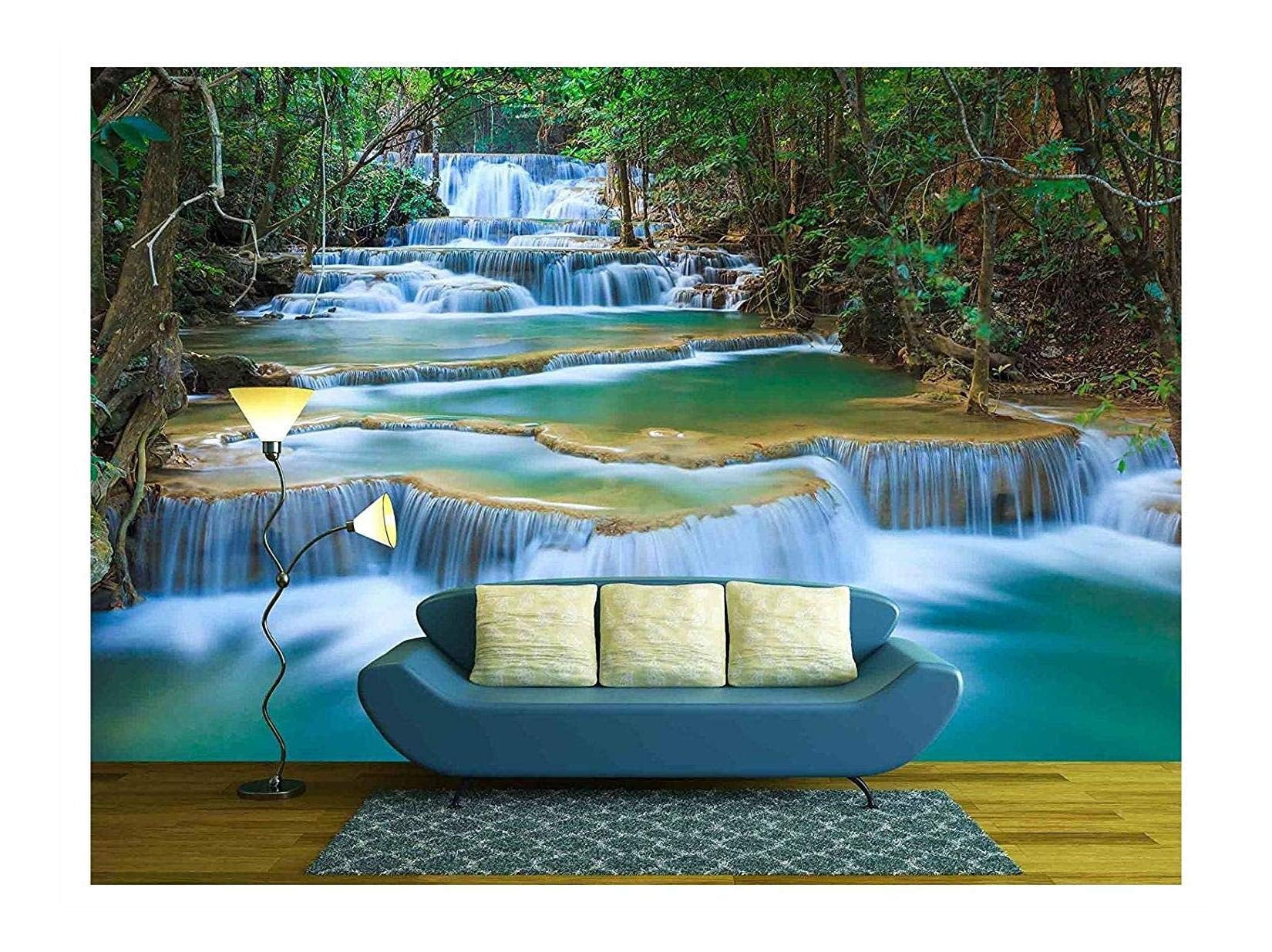 Waterfall In The Jungle Waterfall Wall Mural - TenStickers - View #5