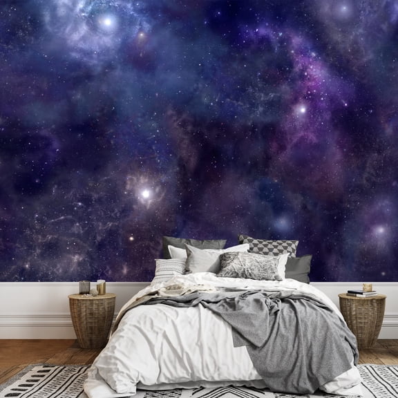 wall26 - Deep Space Wide Background Website Header - Removable Wall Mural | Self-Adhesive Large Wallpaper - 100x144 inches