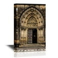 thumbnail image 1 of wall26 - Doors Canvas Wall Art - The Entrance to The Gothic Vysehrad Cathedral in Prague - Gallery Wrap Modern Home Art | Ready to Hang - 24x36 inches, 1 of 3
