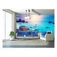 thumbnail image 1 of wall26 - Fantastic Morning Blue Sea Glowing by Sunlight. Dramatic Scene. - Removable Wall Mural | Self-Adhesive Large Wallpaper - 66x96 inches, 1 of 5