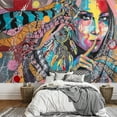 thumbnail image 1 of wall26 - Fantasy Portrait on a Theme of Dream Catcher Talisman of North American Lacota Tribe - Removable Wall Mural | Self-Adhesive Large Wallpaper - 66x96 inches, 1 of 6