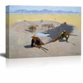 thumbnail image 1 of wall26 - Fight for The Water Hole by Frederic Remington - Canvas Print Wall Art Famous Painting Reproduction - 24" x 36", 1 of 4