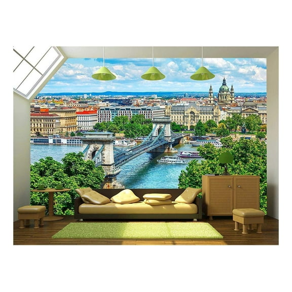 wall26 - Fine Art, Black and White, Abstract, Upward Perspective of New York Skyscrapers - Removable Wall Mural | Self-Adhesive Large Wallpaper - 100x144 inches