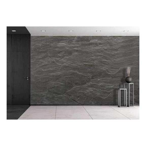 wall26 - Flat Background Texture of Slate Floor Tile - Removable Wall Mural | Self-Adhesive Large Wallpaper - 66x96 inches