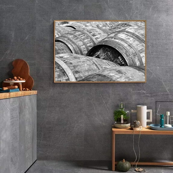 wall26 Floating Framed Canvas Wall Art for Living Room, Bedroom Black and White Landscape Canvas Prints for Home Decoration Ready to Hang - 16x24 inches