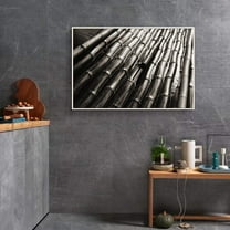 wall26 Floating Framed Canvas Wall Art for Living Room, Bedroom Black and White Landscape Canvas Prints for Home Decoration Ready to Hang - 16x24 inches