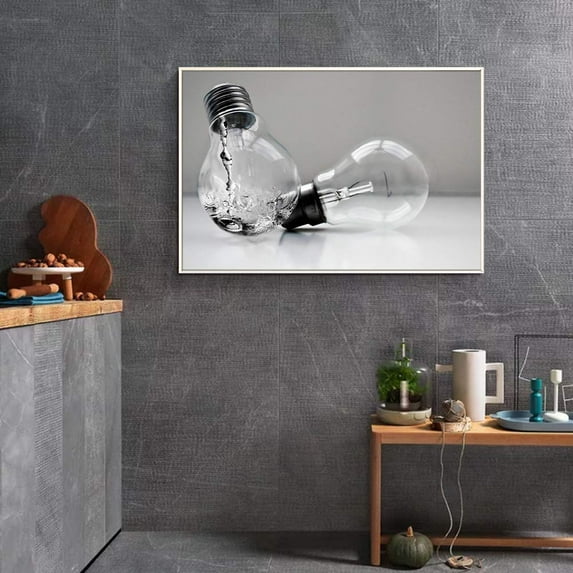 wall26 Floating Framed Canvas Wall Art for Living Room, Bedroom Black and White Landscape Canvas Prints for Home Decoration Ready to Hang - 24x36 inches