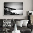 thumbnail image 1 of wall26 Floating Framed Canvas Wall Art for Living Room, Bedroom Black and White Bridge Canvas Prints for Home Decoration Ready to Hang - 16x24 inches, 1 of 4