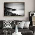 thumbnail image 1 of wall26 Floating Framed Canvas Wall Art for Living Room, Bedroom Black and White Bridge Canvas Prints for Home Decoration Ready to Hang - 24x36 inches, 1 of 4