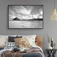 thumbnail image 1 of wall26 Floating Framed Canvas Wall Art for Living Room, Bedroom Black and White Water Canvas Prints for Home Decoration Ready to Hang - 16x24 inches, 1 of 4