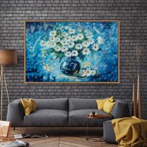 wall26 Floating Framed Canvas Wall Art for Living Room, Bedroom Bouquet Canvas Prints for Home Decoration Ready to Hang - 24x36 inches
