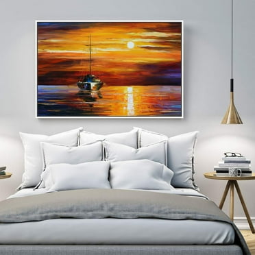 wall26 Floating Framed Canvas Wall Art for Living Room, Bedroom Scenery Canvas Prints for Home Decoration Ready to Hang - 16x24 inches