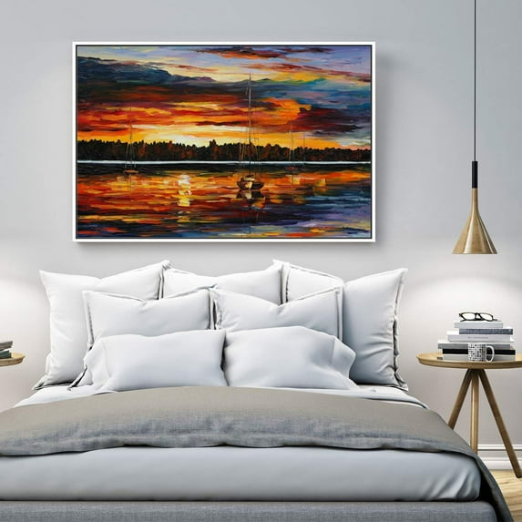 wall26 Floating Framed Canvas Wall Art for Living Room, Bedroom Scenery Canvas Prints for Home Decoration Ready to Hang - 24x36 inches