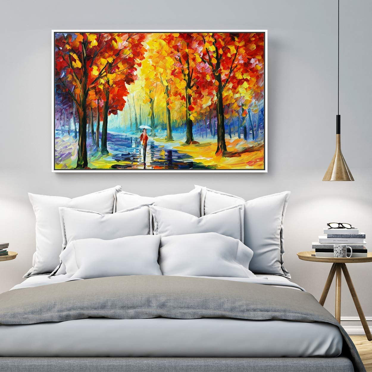 wall26 Floating Framed Canvas Wall Art for Living Room, Bedroom Scenery Canvas Prints for Home ...