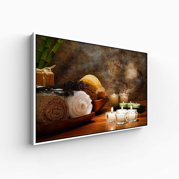 wall26 Floating Framed Canvas Wall Art for Living Room, Bedroom Spa Theme Canvas Prints for Home Decoration Ready to Hang - 24x36 inches