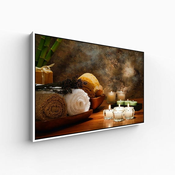 wall26 Floating Framed Canvas Wall Art for Living Room, Bedroom Spa Theme Canvas Prints for Home Decoration Ready to Hang - 24x36 inches