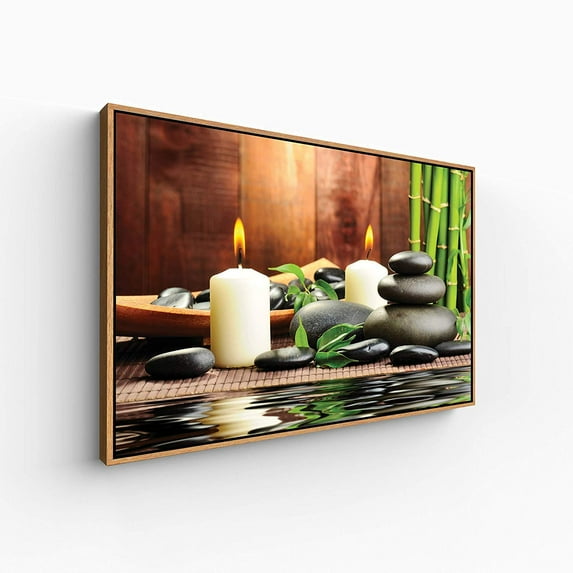 wall26 Floating Framed Canvas Wall Art for Living Room, Bedroom Spa Theme Canvas Prints for Home Decoration Ready to Hang - 24x36 inches