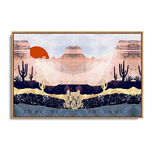 wall26 Framed Canvas Home Artwork Decoration Abstract Mountain Nature Scenery Canvas Wall Art for Living Room, Bedroom - 24x36 inches