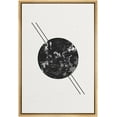 thumbnail image 1 of wall26 Framed Canvas Print Wall Art Asphalt Texture Dark Sphere with Line Art Abstract Shapes Illustrations Minimalism Mid-Century Modern for Living Room, Bedroom, Office - 16"x24" Natural, 1 of 5