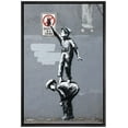 thumbnail image 1 of wall26 Framed Canvas Print Wall Art Banksy British Artist 1800s Kids Graffiti is a Crime Graffiti &amp; Street Art Urban Illustrations Modern Art Scenic for Living Room, Bedroom, Office - 24"x36, 1 of 5