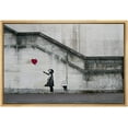 thumbnail image 1 of wall26 Framed Canvas Print Wall Art Banksy There is Always Hope Girl with Balloon Graffiti &amp; Street Art Pop Culture Illustrations Pop Art Dark for Living Room, Bedroom, Office - 24"x36", 1 of 5