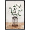 thumbnail image 1 of wall26 Framed Canvas Print Wall Art Brown Pastel Watercolor Forest Leaf Glass Vase Nature Wilderness Illustrations Modern Art Farmhouse/Country for Living Room, Bedroom, Office - 16"x24" Bl, 1 of 5