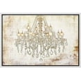 thumbnail image 1 of wall26 Framed Canvas Print Wall Art Crystal Chandelier on Grunge Background Decorative Lights Digital Art Modern Art Chic Relax/Calm Multicolor for Living Room, Bedroom, Office - 16"x24" Wh, 1 of 5