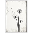 thumbnail image 1 of wall26 Framed Canvas Print Wall Art Dandelions in The Wind with Grunge Background Floral Nature Illustrations Modern Art Rustic Dramatic for Living Room, Bedroom, Office - 24"x36" White, 1 of 5