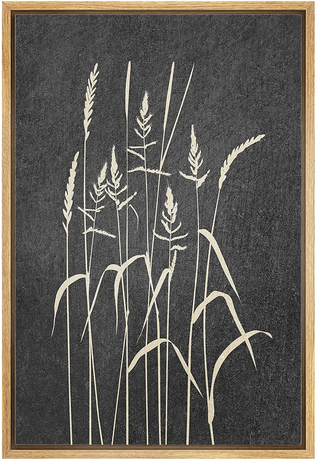 wall26 Framed Canvas Print Wall Art Duotone Forest Country Wheat Field ...