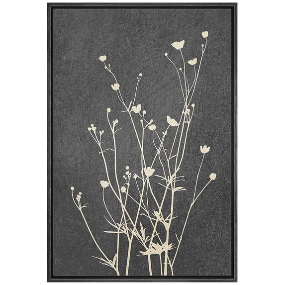 wall26 Framed Canvas Print Wall Art Duotone Forest Country Woodland Flowers Nature Wilderness Digital Art Modern Art Rustic Relax/Calm Multicolor for Living Room, Bedroom, Office - 24"x36"