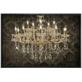 thumbnail image 1 of wall26 Framed Canvas Print Wall Art Fancy Black Pattern Victorian Chandelier Decorative Lights Digital Art Realism Contemporary Chic Relax/Calm for Living Room, Bedroom, Office - 16"x24" Bl, 1 of 5