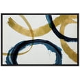thumbnail image 1 of wall26 Framed Canvas Print Wall Art Geometric Gold Blue Paint Stroke Collage Abstract Shapes Illustrations Modern Art Decorative Bohemian Multicolor for Living Room, Bedroom, Office - 24"x36&quo, 1 of 5