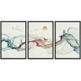 thumbnail image 1 of wall26 Framed Canvas Print Wall Art Geometric Smoke Cloud Horse Bird Forest Abstract Shapes Illustrations Modern Art Decorative Boho Multicolor for Living Room, Bedroom, Office - 16"x24"x3, 1 of 5