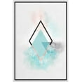 thumbnail image 1 of wall26 Framed Canvas Print Wall Art Geometric Watercolor Explosion Black &amp; Pink Diamond Abstract Shapes Illustrations Minimalism Mid-Century Modern for Living Room, Bedroom, Office - 24"x36&, 1 of 5