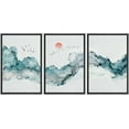 thumbnail image 1 of wall26 Framed Canvas Print Wall Art Geometric Watercolor Smoke Cloud Sky Abstract Shapes Illustrations Modern Art Decorative Boho Multicolor for Living Room, Bedroom, Office - 24"x36"x3 Bla, 1 of 5